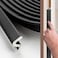 Ravinte Hardware Weather Stripping Door Seal Strip 198FT Soundproofing VShape Sound Proof Door Sealers for Large Gap Black