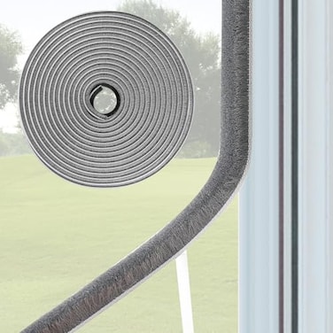 Yomirduy 33 Ft Weather Stripping Door Seal SelfAdhesive Soundproofing Weather Stripping for Sliding Windows and Door Frames 035 Wide x 02 Thick Gray