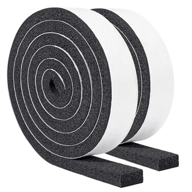 yotache Yotache Maximum Compression Sponge 1 x12 Rubber Foam Strip Adhesive for Insulation Weatherstrip Gap Blocker AntiVibration AntiCollision 65 Feet Long 2Pcs