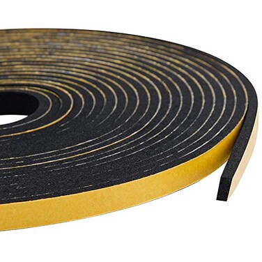 CloudBuyer Adhesive Foam Tape 3Pack 14 Inch Wide X 18 Inch Thick High Density Weather Stripping for Doors Windows Seal Strip with Sliding Door Design 59 Feet Total 197ft x 3 Rolls