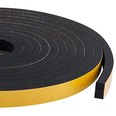 CloudBuyer Neoprene Weather Stripping 2Pack 12 Inch Wide X 14 Inch Thick High Density Foam Tape for Doors Windows Insulation 26 Feet Total 13 FeetRoll