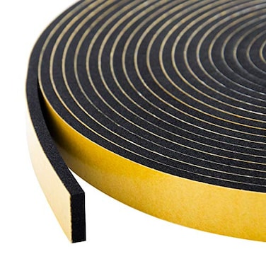 CloudBuyer Foam Seal Tape 3Pack 12 Inch Wide X 18 Inch Thick Neoprene Rubber Weather Stripping for Door Insulation 59 Feet Total 197ft x 3 Rolls