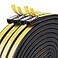 CloudBuyer Door Weather Stripping Soundproof Insulation Seal Strip for Windows with SelfAdhesive Protection Black 33Ft