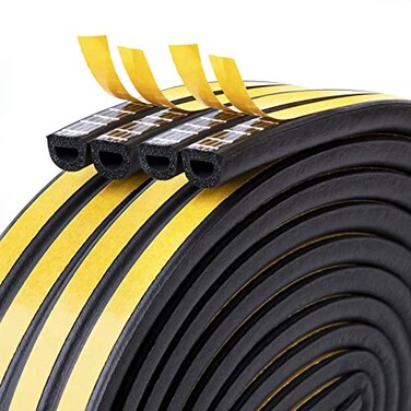 CloudBuyer Door Weather Stripping Soundproof Insulation Seal Strip for Windows with SelfAdhesive Protection Black 33Ft