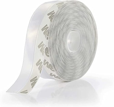 ZY PLUM Weather Stripping Door Seal StripDoor Strip Bottom for Doors Silicone Sealing Sticker Adhesive for Doors and Windows Gaps of AntiCollision Silicone 5M16FT 25MM Transparent