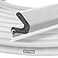 Litaibai 197FT Kerf VShaped Weather Stripping Door Seal Pressin Seal for PreCut Slot Doors Not SelfAdhesive Soundproof Draft Blocker for Exterior Front Doors Fits Large Gaps Easy DIY Install White