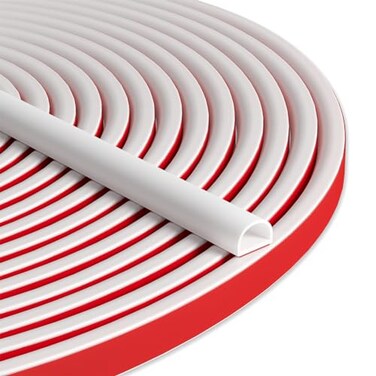 Bantie 20FT Weather Stripping Door Seal SelfAdhesive Silicone DShaped Seal Strip for Door Frame Window Gaps Soundproof Insulation Gap Filler