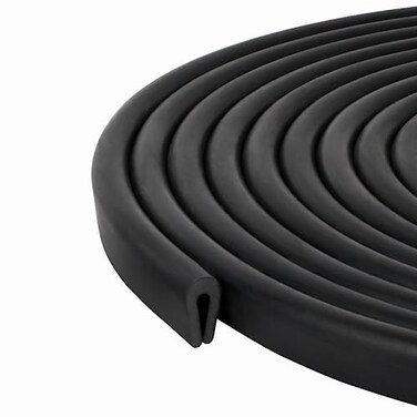 Seal Rubber Black U Channel Edge Trim Rubber Seal EPDM 1132 High x 316 Wide 3 Feet