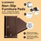 CasterMaster Anti Slip Furniture Pads Rectangular Rubber Caster Cups 2 x 4 in Brown Pack of 4 Non Slip Floor Protectors for Chairs Hardwood Floors Quiet Rubber Feet