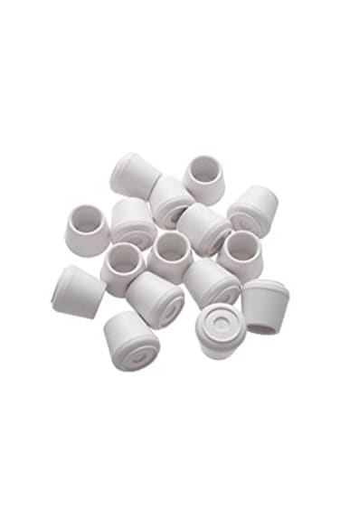 Furnigear Chair Leg Tips Caps NonSlip Rubber Leg Tips 78 Inner Diameter Chair Leg Floor Protectors Round White 16 Pack