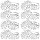 Jetec 16 Pcs Carpet Protectors for Furniture Legs Rug Protector Spiked Caster Cups Furniture Coasters for Carpets Plastic Antident Carpet Protector for Chairs Sofas Tables Bed Round