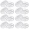 Jetec 16 Pcs Carpet Protectors for Furniture Legs Rug Protector Spiked Caster Cups Furniture Coasters for Carpets Plastic Antident Carpet Protector for Chairs Sofas Tables Bed Round