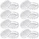 Jetec 16 Pcs Carpet Protectors for Furniture Legs Rug Protector Spiked Caster Cups Furniture Coasters for Carpets Plastic Antident Carpet Protector for Chairs Sofas Tables Bed Round