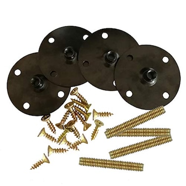 Btibpse Furniture Legs Attachment Plates with Hanger Bolts Screws Adapters for Furniture Sofas Couches Seats