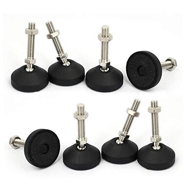 Hyever Leveling Feet Swivel Adjustable Leg Leveler with Floor Protector for MachineFurnitureWorkbenchM10x50mmSet of 8