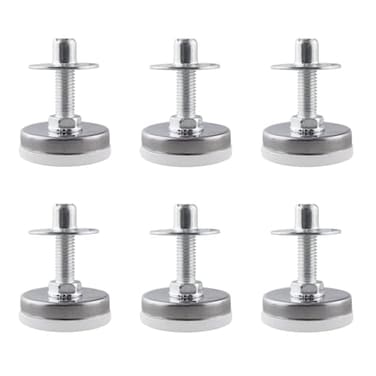 Maxmoral 6pcs Adjustable Leg Levelers Furniture Leveling Feet M6 Thread Heavy Duty Couch Table Chair Leveling Feet for Indoor Outdoors