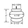 OUTWATER Architectural Products 4 in H x 478 in Dia Unfinished Solid Hardwood Round Bun FootSingle3P51100033