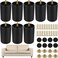 TURSTIN 8 Pack 3 Inch Plastic Furniture Legs with M8 TNuts Screws Tapered Sofa Couch and Chair Legs Replacement Furniture Legs for DIY Projects Sofas Coffee Tables Dressers Beds