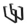 Osring 8 Inch Coffee Table Legs UShaped 2pcs Solid Steel Table Legs for Furniture TV Stand and Bench Black