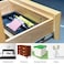 GorillaGrit Clear Soft Close Drawer Cabinet Door Bumpers 95mm x 38mm Sound Dampening Adhesive Transparent Rubber Pads Feet Hemispherical Shape 72 PCs