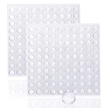 RUTICH Small Door Bumpers SelfAdhesive Clear Rubber Feet Tiny Bumpons 14 Diameter X 116 Thick 200 Pack