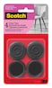 Scotch Chair Tips 6Pack of 4 78 in Black Rubber AntiSlip Chair Leg Floor Protector for Hardwood Floors and Tile