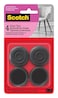 Scotch Chair Tips 6Pack of 4 78 in Black Rubber AntiSlip Chair Leg Floor Protector for Hardwood Floors and Tile