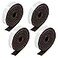 Zonon 4 Rolls 12 x 240 Inch Felt Strips with Adhesive Backing Felt Tapes Felts Furniture Strips Self Stick Heavy Duty Polyester Pads for Protecting Floors Chairs Wall and DIYBrown
