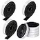 Zonon 8 Rolls 12 x 480 Inch Felt Strips with Adhesive Backing Furniture Felt Tapes SelfStick Heavy Duty Polyester Pads Rolls for Protecting Hardwood Floors and DIY AdhesiveBlack