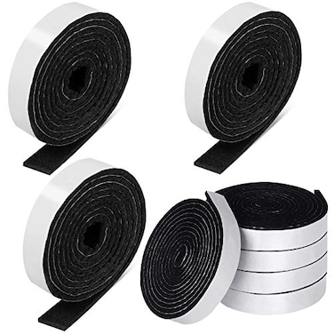 Zonon 8 Rolls 12 x 480 Inch Felt Strips with Adhesive Backing Furniture Felt Tapes SelfStick Heavy Duty Polyester Pads Rolls for Protecting Hardwood Floors and DIY AdhesiveBlack
