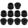 uxcell 10 Pcs 195mm x 12mm Conical Recessed Rubber Feet Bumpers Pads Black