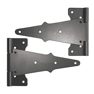 Nuvo Iron TH8BLK Black Galvanized Steel 8 Tee 2 pcs Hardware Gate Hinge
