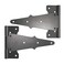 Nuvo Iron TH8BLK Black Galvanized Steel 8 Tee 2 pcs Hardware Gate Hinge