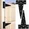 Dreamxiang 10 Inch TStrap Gate Hinges Heavy Duty Shed Barn Door Hinges Black Tee Hinges for Wooden Fence Yard Gate Wrought Hardware Iron Rustproof 2 Pack
