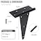 Dreamxiang 10 Inch TStrap Gate Hinges Heavy Duty Shed Barn Door Hinges Black Tee Hinges for Wooden Fence Yard Gate Wrought Hardware Iron Rustproof 2 Pack