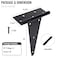 Dreamxiang 10 Inch TStrap Gate Hinges Heavy Duty Shed Barn Door Hinges Black Tee Hinges for Wooden Fence Yard Gate Wrought Hardware Iron Rustproof 2 Pack