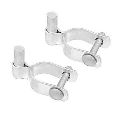 Aiwaiufu 2 Pack Chain Link Fence Gate Post Hinge for 158 Outside Diameter PostPipe Pressed Steel Post Hinge Galvanized Chain Link Gate Male NutBolt Included