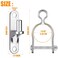 GLIMOVA 2 Pack Wall Mount Gate Hinges for 138 Pipe 304 Stainless Steel Chain Link Fence Parts