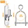 GLIMOVA 2 Pack Wall Mount Gate Hinges for 138 Pipe 304 Stainless Steel Chain Link Fence Parts