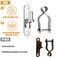 GLIMOVA 2 Pack Wall Mount Gate Hinges for 138 Pipe 304 Stainless Steel Chain Link Fence Parts