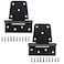 CTrowelpro 312 Heavy Duty Gate Hinges 2 Pack Black Iron Shed Door Hinges Heavy Duty T Hinges Gate Hinges for Barn Wood Fence Gate Hinges with 36PCS Screws