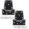 CTrowelpro 312 Heavy Duty Gate Hinges 2 Pack Black Iron Shed Door Hinges Heavy Duty T Hinges Gate Hinges for Barn Wood Fence Gate Hinges with 36PCS Screws
