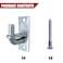 PLAIRC 4 Pack Wall Mount Gate Hinges Heavy Duty Chain Link Fence Gate Hinges with 58 Hinge Pin for Fences Farm Gates Silver