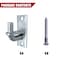 PLAIRC 4 Pack Wall Mount Gate Hinges Heavy Duty Chain Link Fence Gate Hinges with 58 Hinge Pin for Fences Farm Gates Silver