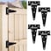 Dreamxiang 6 Inch TStrap Gate Hinges Heavy Duty Shed Barn Door Hinges Black Tee Hinges for Wooden Fence Yard Gate Wrought Hardware Iron Rustproof 4 Pack