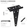 Dreamxiang 6 Inch TStrap Gate Hinges Heavy Duty Shed Barn Door Hinges Black Tee Hinges for Wooden Fence Yard Gate Wrought Hardware Iron Rustproof 4 Pack
