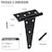 Dreamxiang 6 Inch TStrap Gate Hinges Heavy Duty Shed Barn Door Hinges Black Tee Hinges for Wooden Fence Yard Gate Wrought Hardware Iron Rustproof 4 Pack