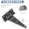 HTHOOOOOME 8 Inch TStrap Heavy Duty Gate Hinges 2 Pack Black Wrought Iron Tee Shed Door Hinges Rustproof Hardware for Wooden Fence Barn Door Shed Gate Yard Outdoor Use