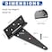 HTHOOOOOME 8 Inch TStrap Heavy Duty Gate Hinges 2 Pack Black Wrought Iron Tee Shed Door Hinges Rustproof Hardware for Wooden Fence Barn Door Shed Gate Yard Outdoor Use