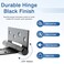HTHOOOOOME 8 Inch TStrap Heavy Duty Gate Hinges 2 Pack Black Wrought Iron Tee Shed Door Hinges Rustproof Hardware for Wooden Fence Barn Door Shed Gate Yard Outdoor Use